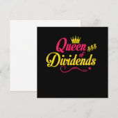 Kapitalistische koningin van Dividenden Gift Kaart (Voorkant / Achterkant)