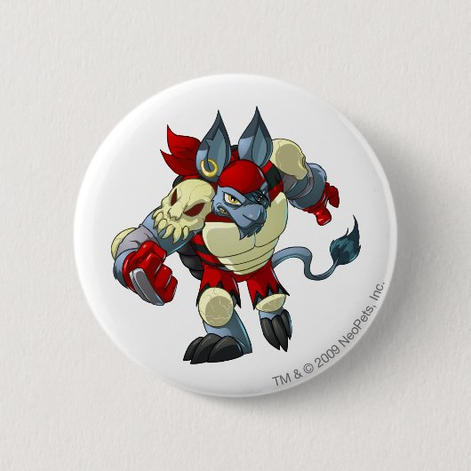 Kapitein 2 van het Krawk Island Team Ronde Button 5,7 Cm (Voorkant)