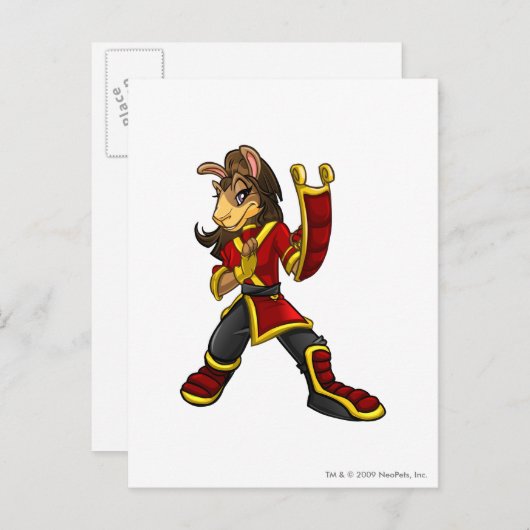 Kapitein 2 van het Shenkuu-team Briefkaart (Voorkant / Achterkant)