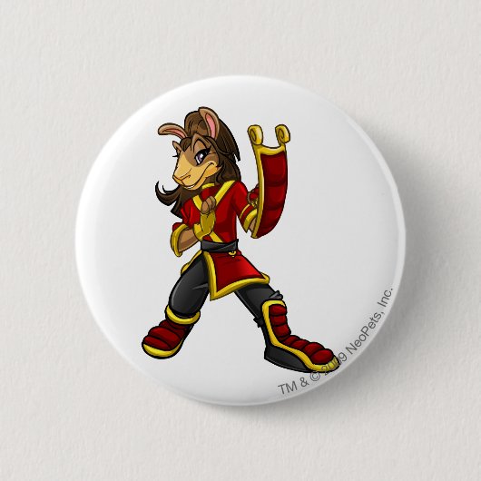 Kapitein 2 van het Shenkuu-team Ronde Button 5,7 Cm (Voorkant)