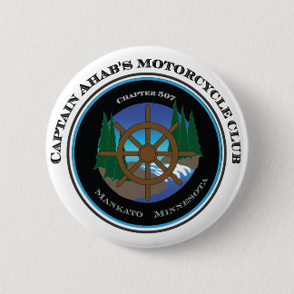 Kapitein Ahab's Motorfieclub Ronde Button 5,7 Cm