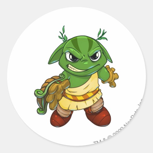 Kapitein Altador 2 Ronde Sticker (Voorkant)