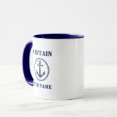 Kapitein Anchor blauw Zee Naam toevoegen of Boat N Mok (Voorkant links)