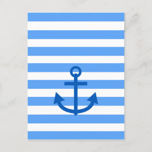 Kapitein, Anchor en Blue White Briefkaart