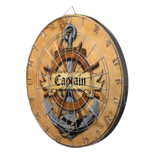Kapitein Anchor en wiel Dartbord (Voorkant Rechts)