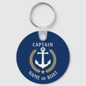 Kapitein Anchor Laurel Navy Blue Sleutelhanger (Achterkant)