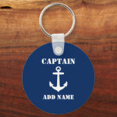 Kapitein Anchor Naam toevoegen of Naam Boat Naam N Sleutelhanger (Achterkant)