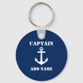 Kapitein Anchor Naam toevoegen of Naam Boat Naam N Sleutelhanger (Achterkant)
