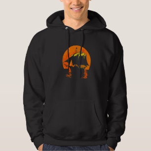 Kapitein Anchor Sunrise, volle maan zonneschijning Hoodie