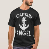 Kapitein Angel Ship Boat Yacht Anchor T-shirt (Voorkant)