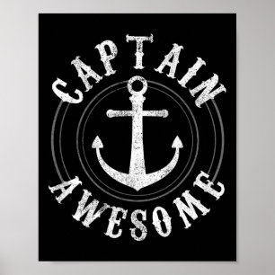 Kapitein Awesome - Varend Zeilen Anker Zeevaart  Poster