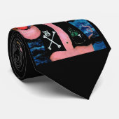 Kapitein Bacon, de Pirate Pig en Zijne Parrot STRO Stropdas (Opgerold)