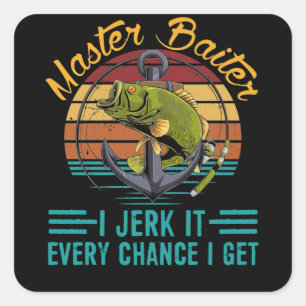 Kapitein Baiter ik ben altijd mijn rod Gevist Vierkante Sticker