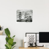 Kapitein Bartholomew Roberts met twee schepen Poster (Thuiskantoor)
