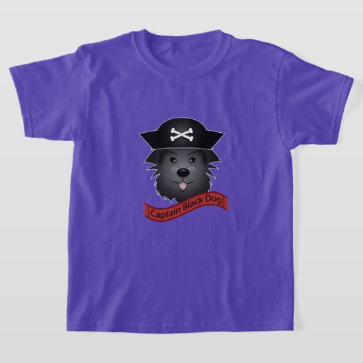 Kapitein Black Dog - Kinderen Basic T-Shirt (Laagn)