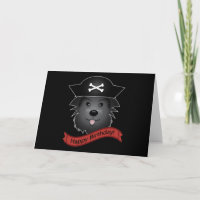 Kapitein Black Dog - Wenskaart, standaard wit