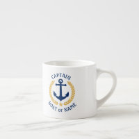 Kapitein Boat Name Anchor Gold Style Laurel Star
