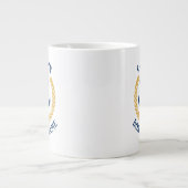 Kapitein Boat Name Anchor Gold Style Laurel Star Extra Grote Beker (Voorkant)
