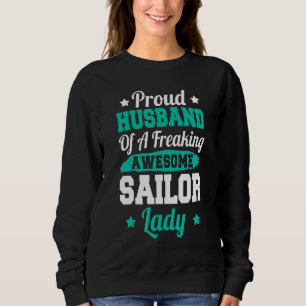 Kapitein Boat Sailing Navy Boating Sailor Husband Trui