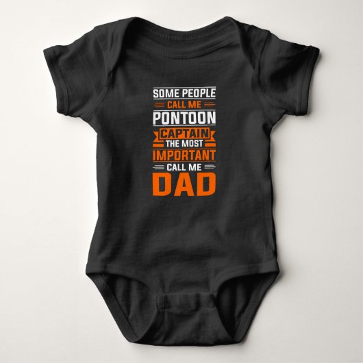 Kapitein Boat Stuff grappig pontoon boardschip Romper (Voorkant)