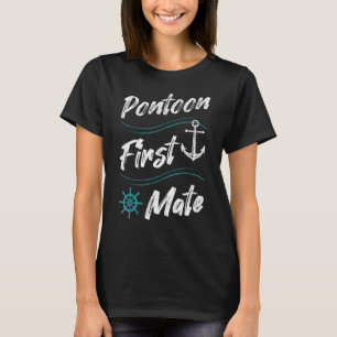 Kapitein Boater Boating Summer Vacation Pontoon Fi T-shirt
