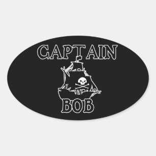 Kapitein Bob (Pirate Ship) Ovale Sticker