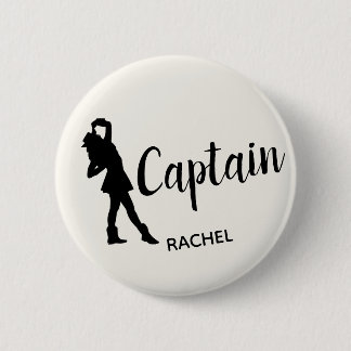 Kapitein boorteam op maat ronde button 5,7 cm