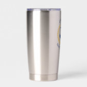 Kapitein Bootnaam Anker Gold Laurel Star Navy Geïsoleerde Drinkbeker (Voorkant)