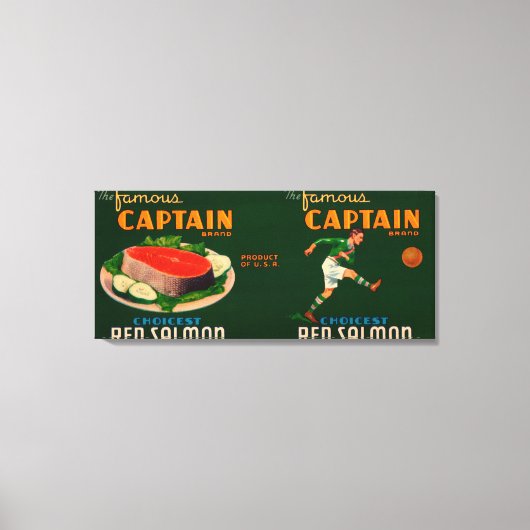 Kapitein Brand Salmon Label Canvas Afdruk (Voorkant)