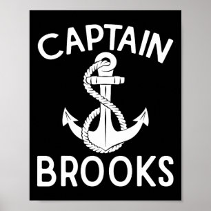 Kapitein Brooks boot jacht anker boot schip Poster