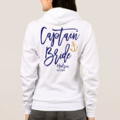 Kapitein Bruid Naar Nautical Bachelorette Feest Hoodie (Achterkant)