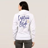 Kapitein Bruid Naar Nautical Bachelorette Feest Hoodie (Achterkant volledig)