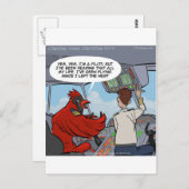 Kapitein Byrd vliegt een Jumbo Jet Funny Briefkaart (Voorkant / Achterkant)