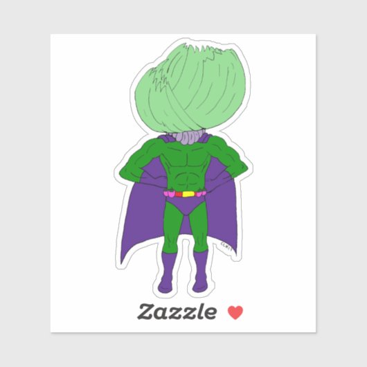Kapitein Cabbage Sticker (Vel)