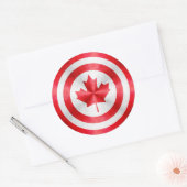 Kapitein Canada Hero Shield Ronde Sticker (Envelop)