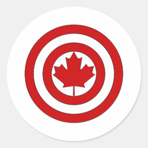 Kapitein Canada: logo Ronde Sticker