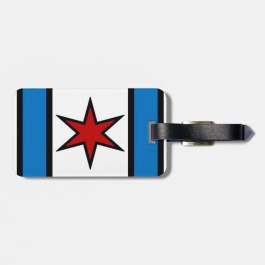 Kapitein Chicago Modern Shield Bagagelabel (Achterkant horizontaal)