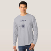 Kapitein Compass Roos Mannen hoes T-shirt (Voorkant volledig)