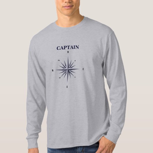 Kapitein Compass Roos Mannen hoes T-shirt (Voorkant)