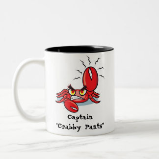Kapitein Crabby Pants Tweekleurige Koffiemok