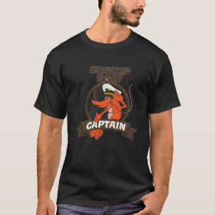 Kapitein Cute Retro Seafood Cartoon Pra T-shirt