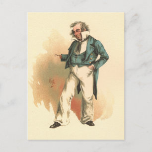 Kapitein Cuttle uit Dombey en Son Briefkaart