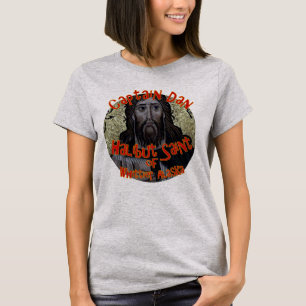 Kapitein Dan de Halibut Saint van Whittier Alaska T-shirt