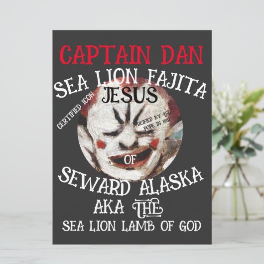 KAPITEIN DAN ZEE LION FAJITA JESUS SEWARD ALASKA A KAART (Staand voorkant)
