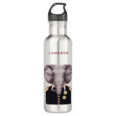 Kapitein Elephant | Jouw namen toevoegen Waterfles (Voorkant)