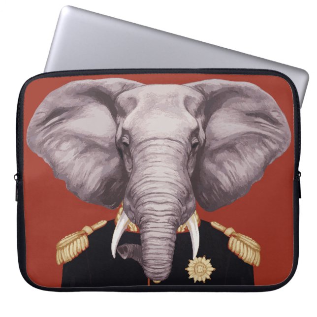 Kapitein Elephant Laptop Sleeve (Voorkant)