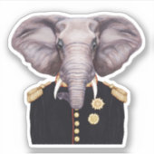 Kapitein Elephant Sticker (Voorkant)