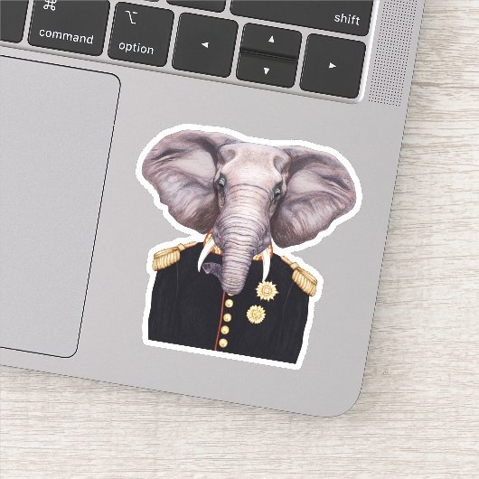 Kapitein Elephant Sticker (Detail)