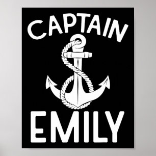 Kapitein Emily Sailing Boat Ship Yacht Poster