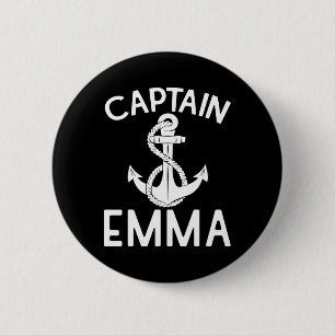 Kapitein Emma Yacht Zeilboot Scheepvaart Ronde Button 5,7 Cm